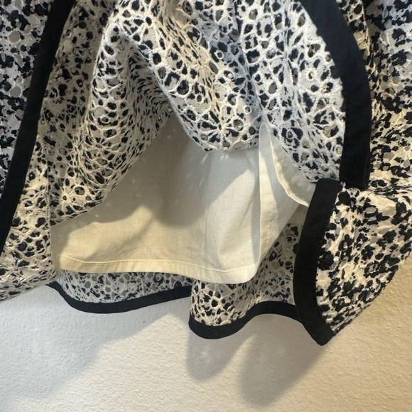 Rag & Bone Flavia Floral Print Off The Shoulder Eyelet Top Black White Size S - Picture 5 of 9